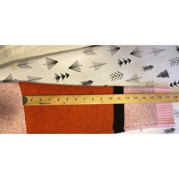 WynneLayers Colorblock L Turtleneck Women Intarsia Sweater Retro Mod Neon - Picture 13 of 16